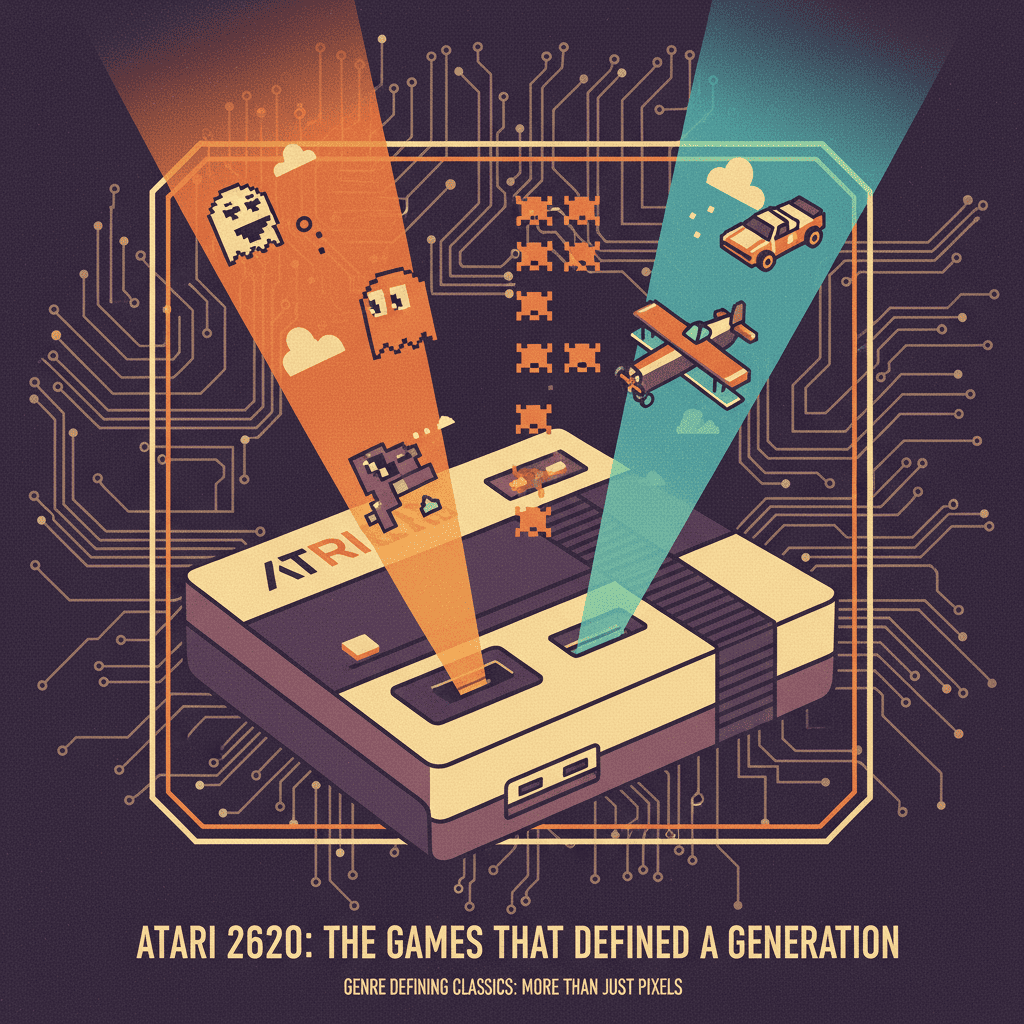 Atari 2600 game cartridges, classic console gaming
