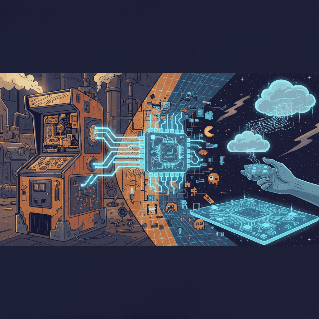 Early gaming consoles and arcade machines