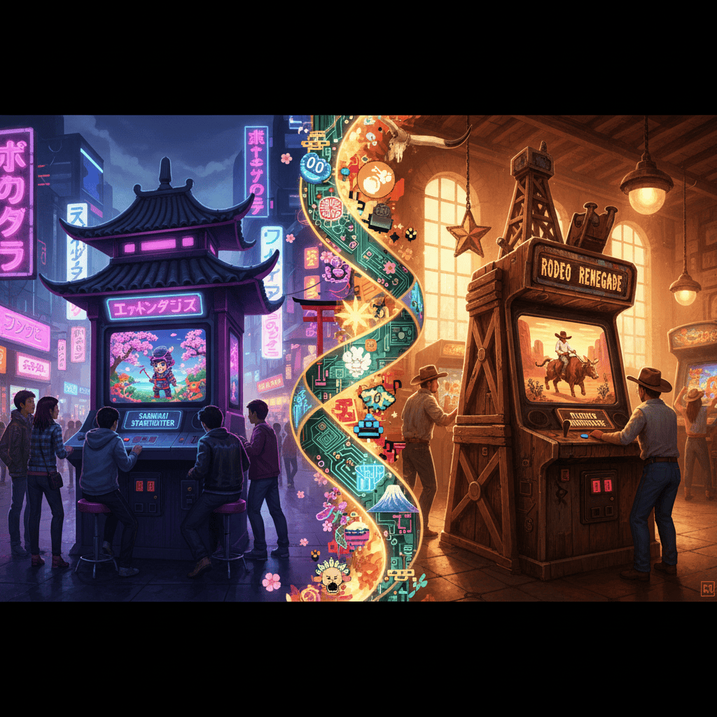 Global arcade game variations: Tokyo vs Texas