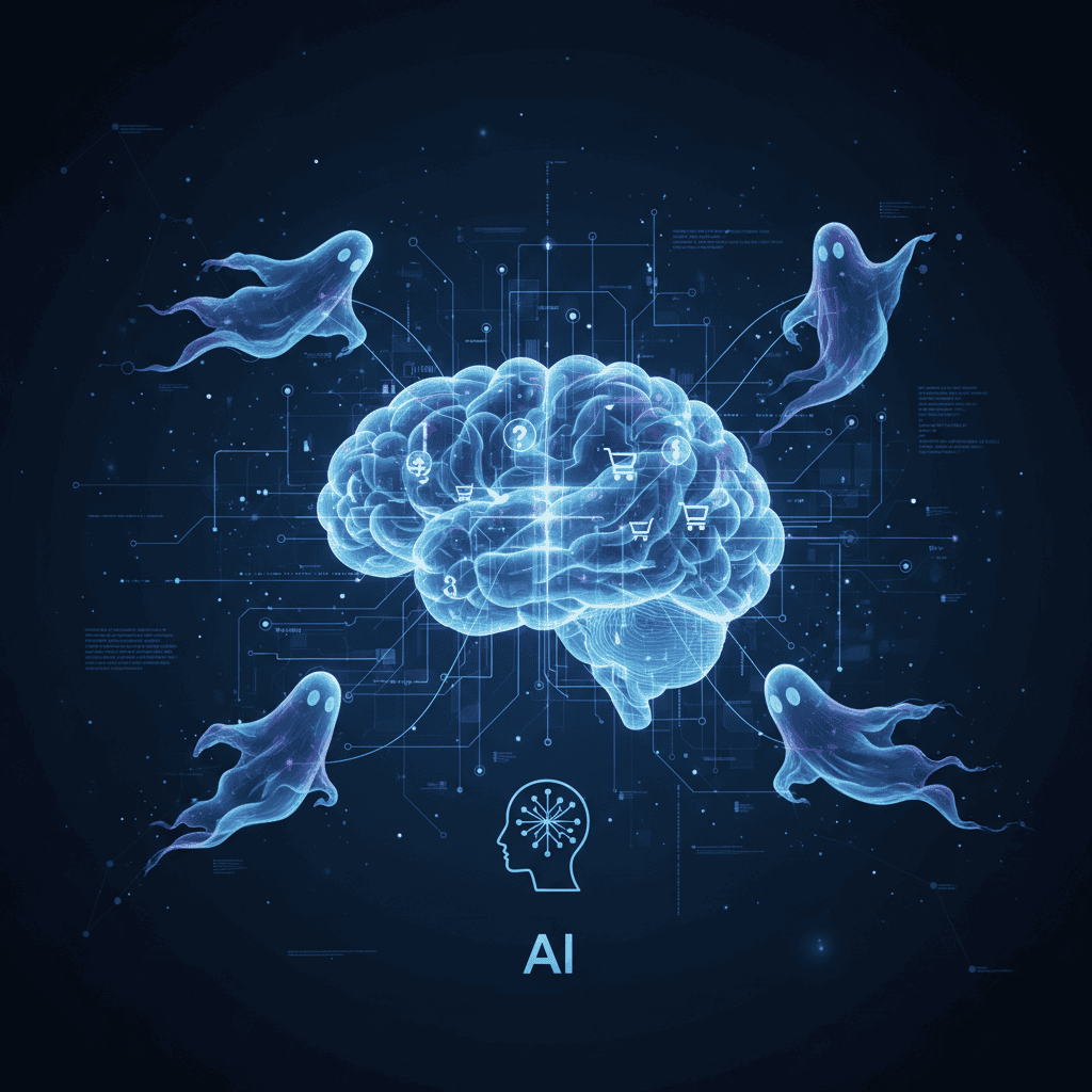 AI-driven decision-making visualized; abstract patterns