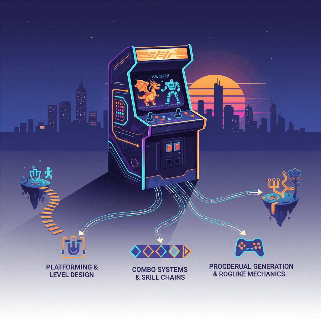 Retro arcade games influencing modern game design