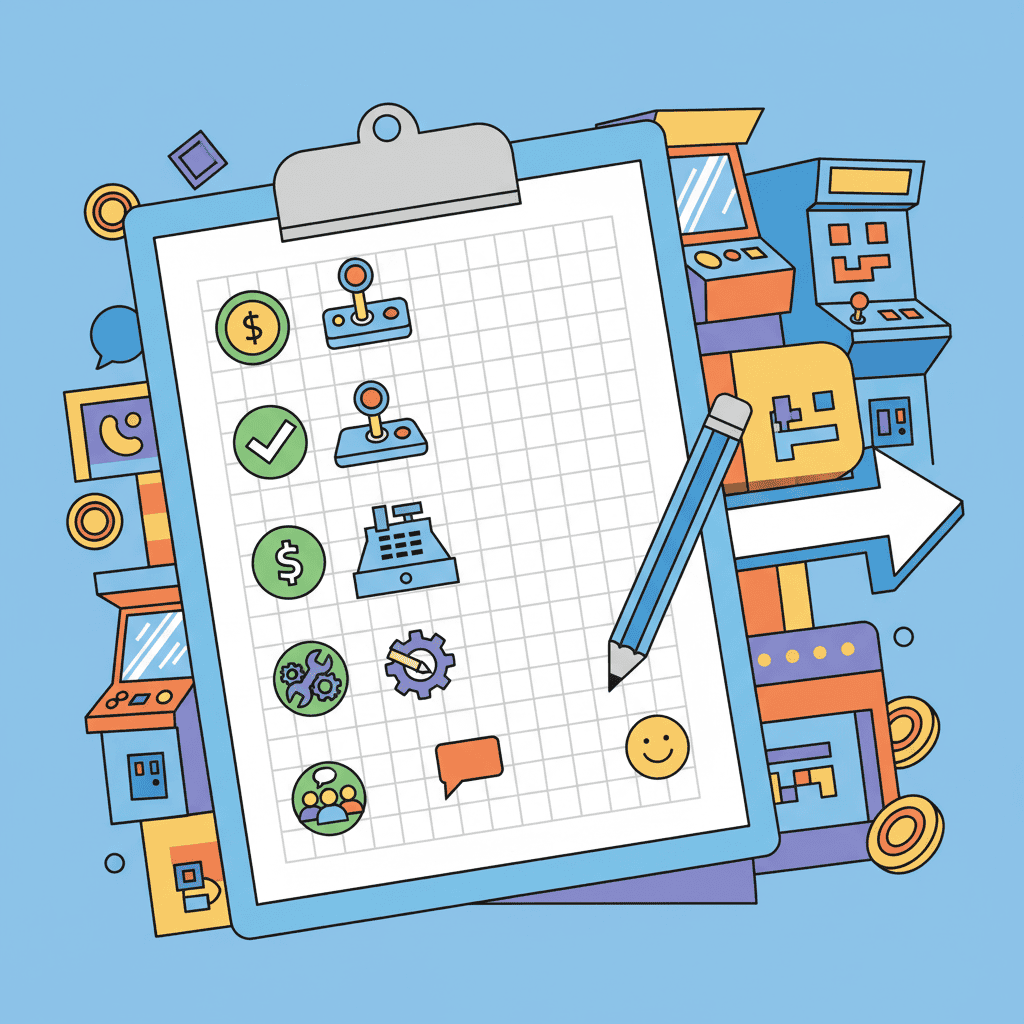 Checklist for successful arcade ownership and management