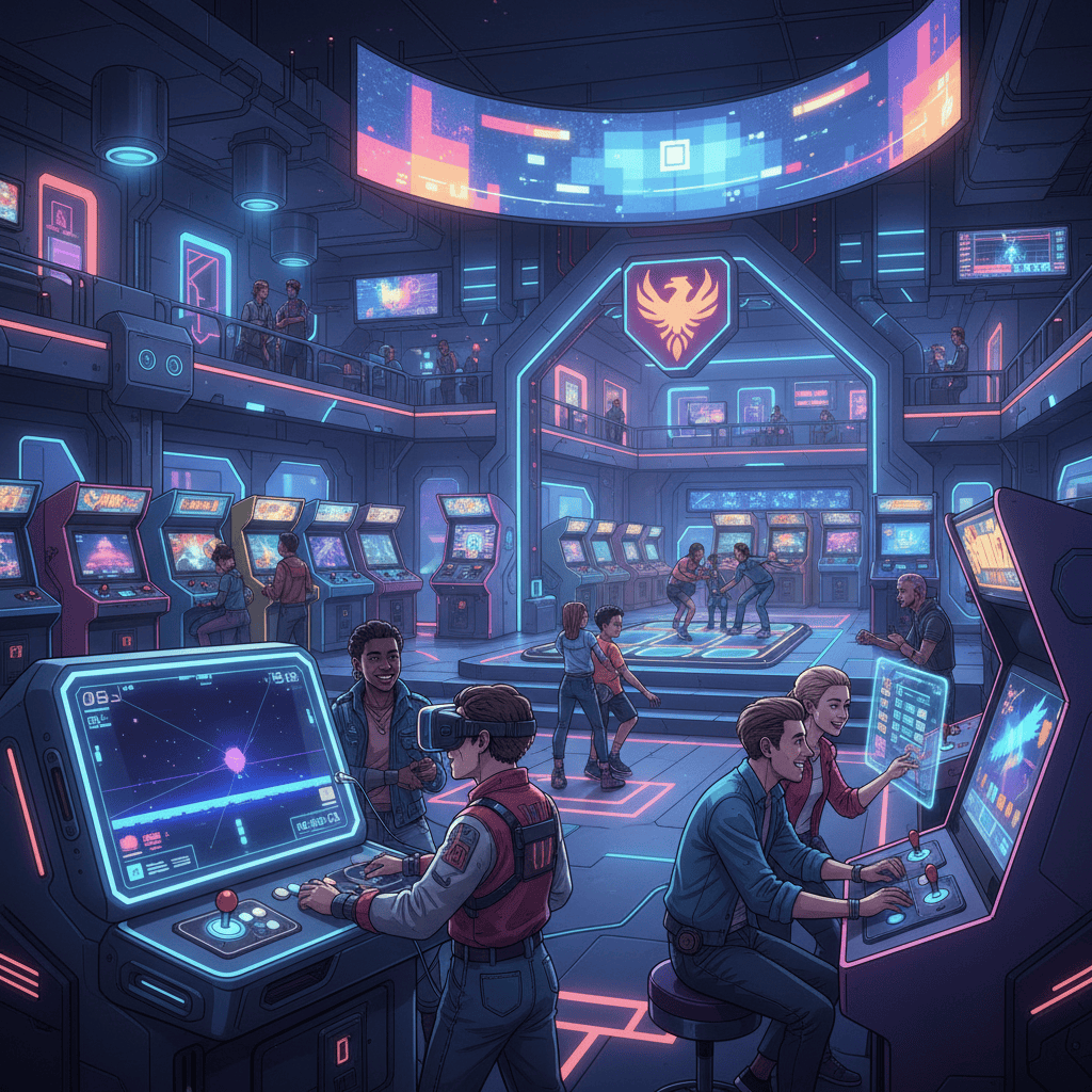 Modern arcade games blend retro style with new tech