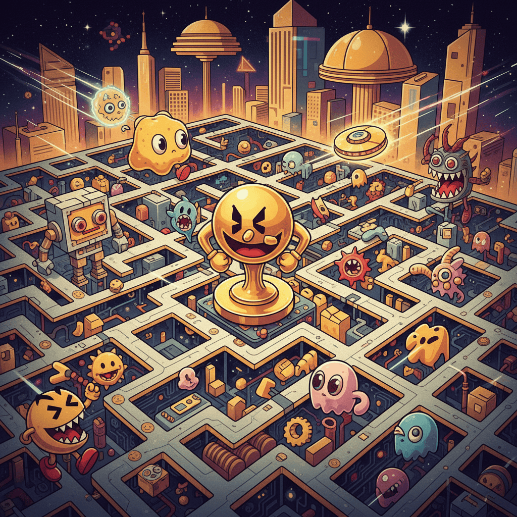 Retro arcade game clones inspired by Pac-Man