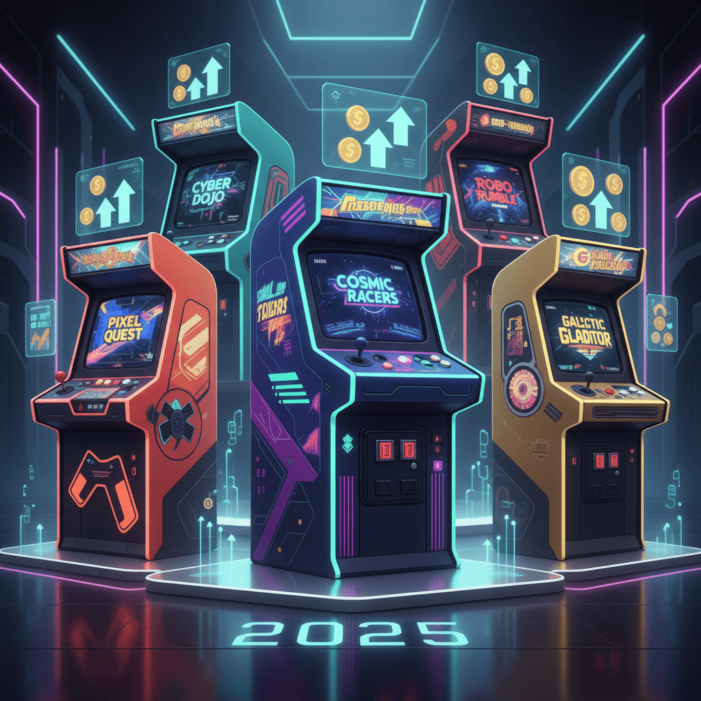 A close-up shot of a rare, mint-condition arcade machine, showcasing its vibrant artwork and pristine condition.