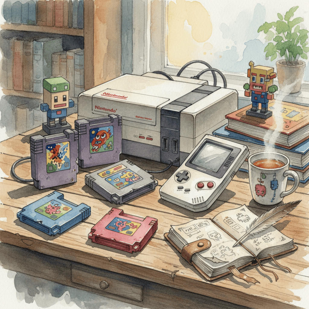 A collection of rare video games, including [mention 1-3 specific game titles if possible], showcasing various game cases and cartridges.