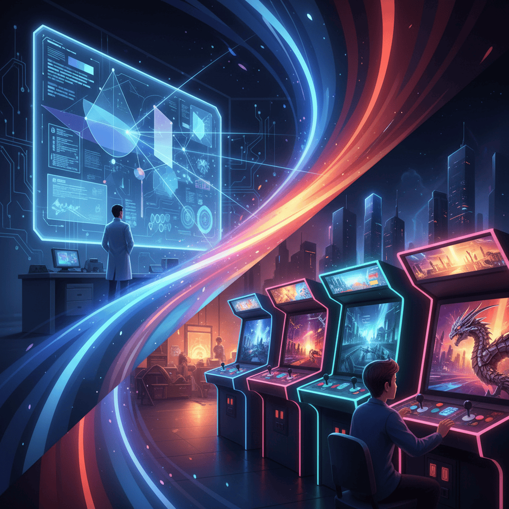 Early ray tracing research: CRT monitor displays simple ray-traced scene