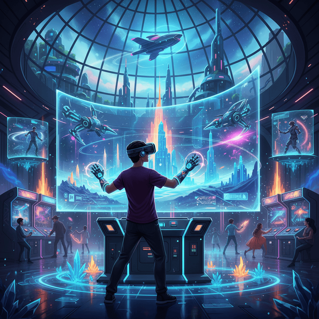 Hyper-realistic VR arcade game in 2025