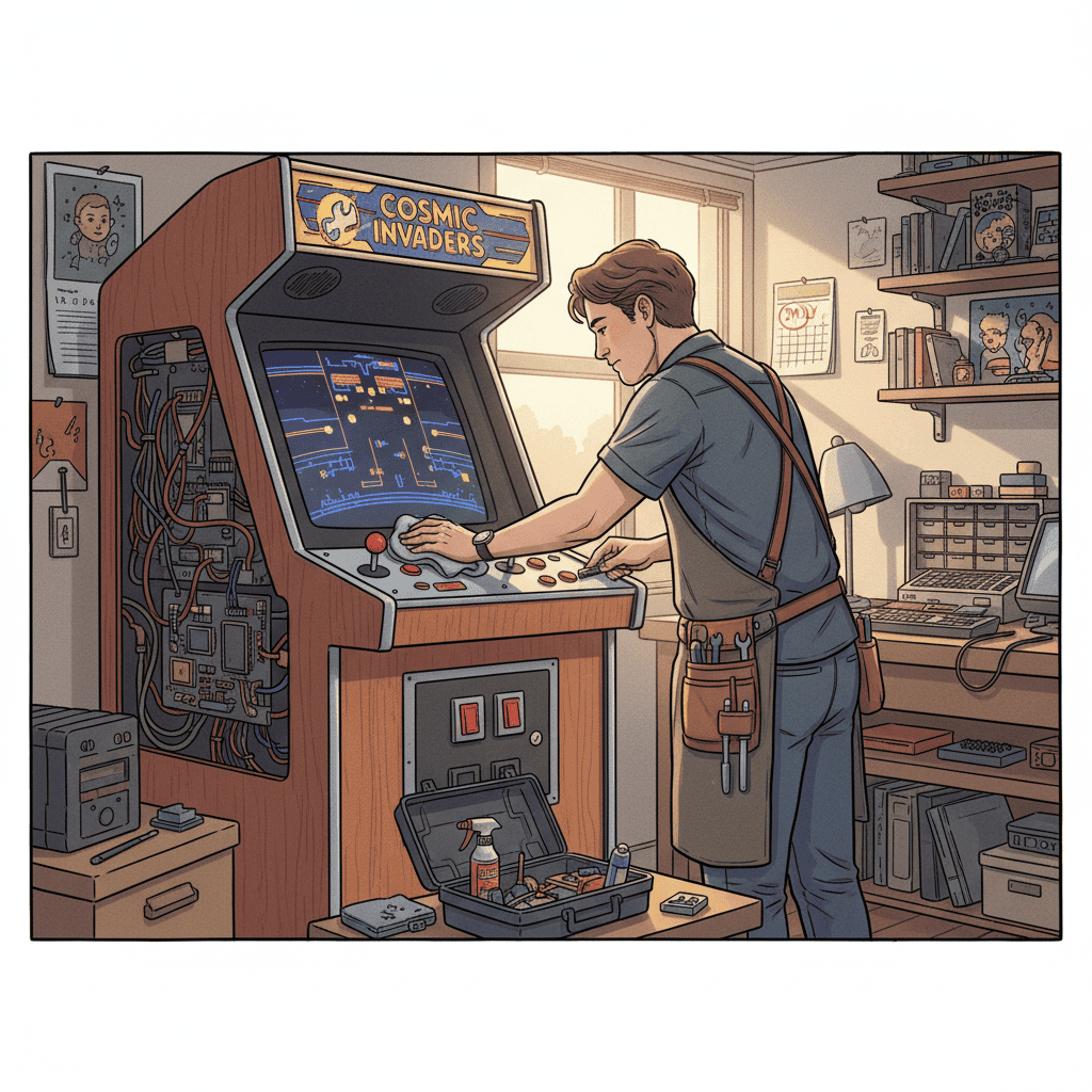 Arcade cabinet cleaning and maintenance