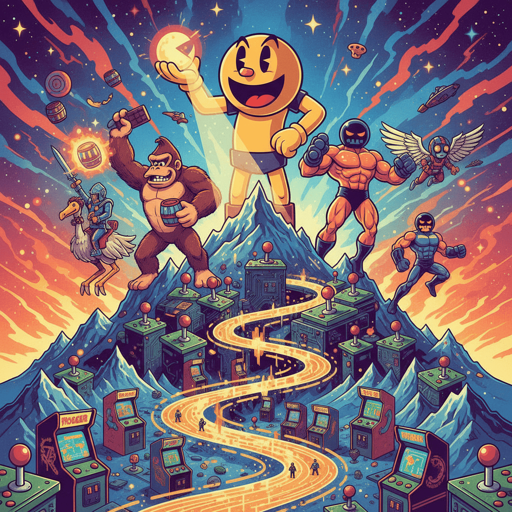 Classic arcade games: Pac-Man, Space Invaders, Donkey Kong, more