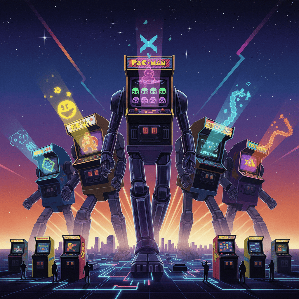 Classic arcade games: Pac-Man, Space Invaders, Donkey Kong, more